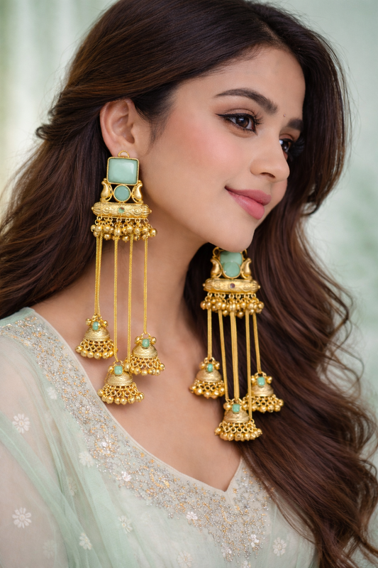 Kashmiri Sahara Jhumkay